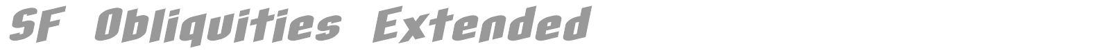 SF Obliquities font preview